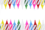 Fototapeta Boho - Rows of Birthday Candles with Copy Space