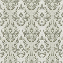 Seamless Pattern From Green Flowers And Leaves