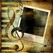 canvas print picture vintage musical background