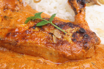 Sticker - Tandoori chicken masala curry with rice