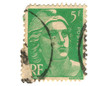 Old green french stamp