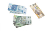 Fototapeta  - Polish money are isolated on white background