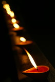 Fototapeta  - Indian candles in a row