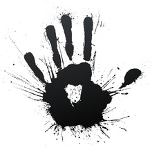 Powerful Handprint Splatter Blow