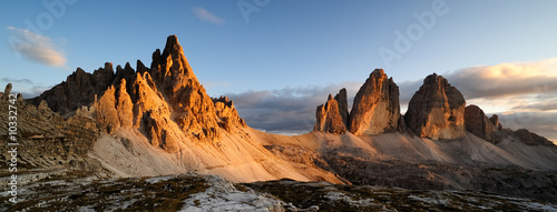 Board z aluminiowym obramowaniem Górskie dolomity