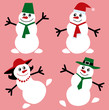 Snowmen vector cartoon