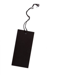 Blank paper hang tag with a string