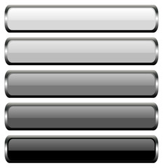 Set of 5 metal buttons