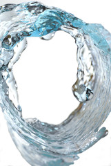 Wall Mural - Isolated shot of water splashing and going in a circle