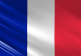 Fototapeta Paryż - French flag waving in the wind