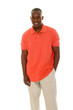 Casual Man In Orange Shirt