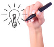 © HP_Photo - Hand drawing light bulb