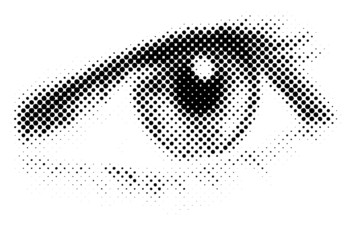 vector halftone eye