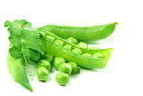 Fototapeta Mapy - peas isolated on white background macro close up