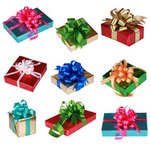 Collage Of Nine Colorful Presents