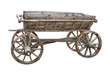 © Valerii Kaliuzhnyi - Old wooden wagon isolated on white background with clipping path