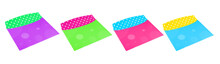Different Empty Colorful Envelopes  On A White Background
