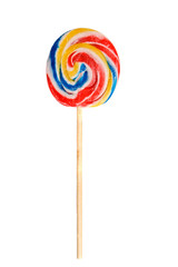 Delicious lollipop on a over white background