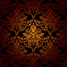 Red Orange And Black Seamless Repeating Wallpaper Design