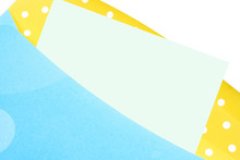Yellow And Green  Birthday Envelope With Blank Note