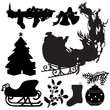 christmas decoration silhouette vector