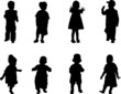 children vector silhouette