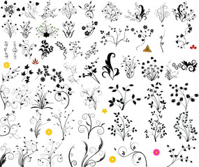 Sticker - Floral vector element