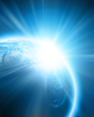 Wall Mural - sunset on planet earth