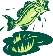 Wall Mural - Largemouth bass