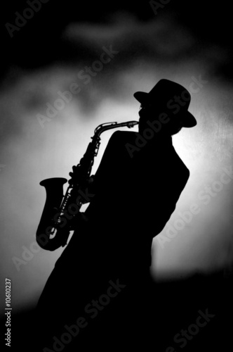 Naklejka dekoracyjna jazz sax