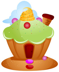 Wall Mural - Cupcake House