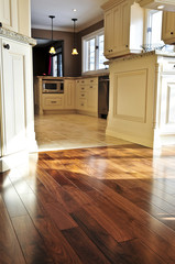 Hardwood  and tile floor