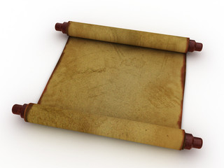 ancient paper scroll