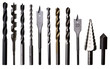 Various Drill Bits for Metal, Wood and Masonry - With Clipping P