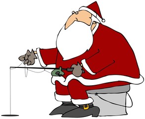 Santa Ice Fishing