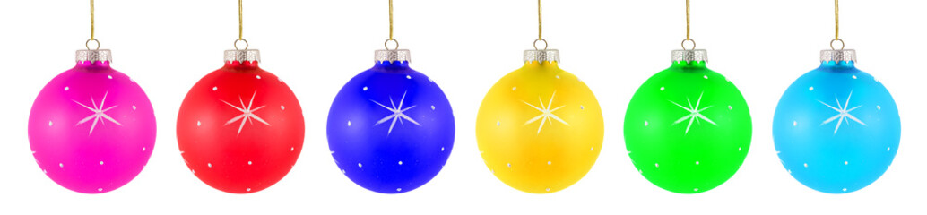 Wall Mural - Set of colorful christmas balls