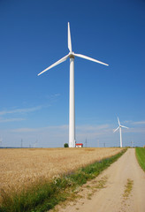 Wind turbines farm