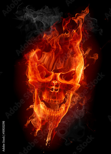 Naklejka na meble Fire skull