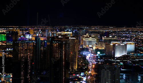 Board z aluminiowym obramowaniem Widok las vegas ze szczytu stratosfery