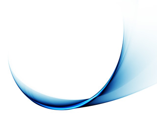 blue abstract, circular movement on white background
