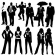 © Rada - business people silhouettes vector