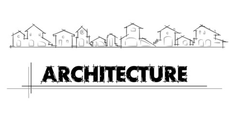 architecture - construction company - vector illustration