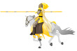 cavaliere medioevale su cavallo bianco