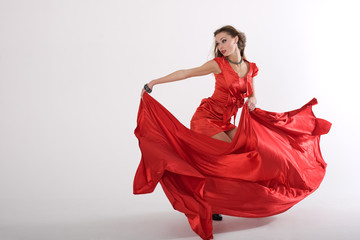 dancing sexy lady in red