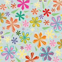 Canvas Print - seamless floral background