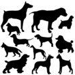 dog silhouette vector