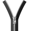 Vector black zipper