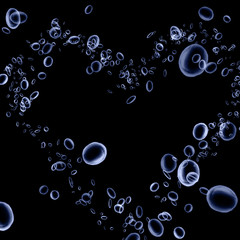 Poster - Heart shaped air bubbles