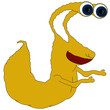 Slug Monster Cartoon - Isolated on White