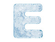 canvas print picture - Ice font. Letter E.Upper case